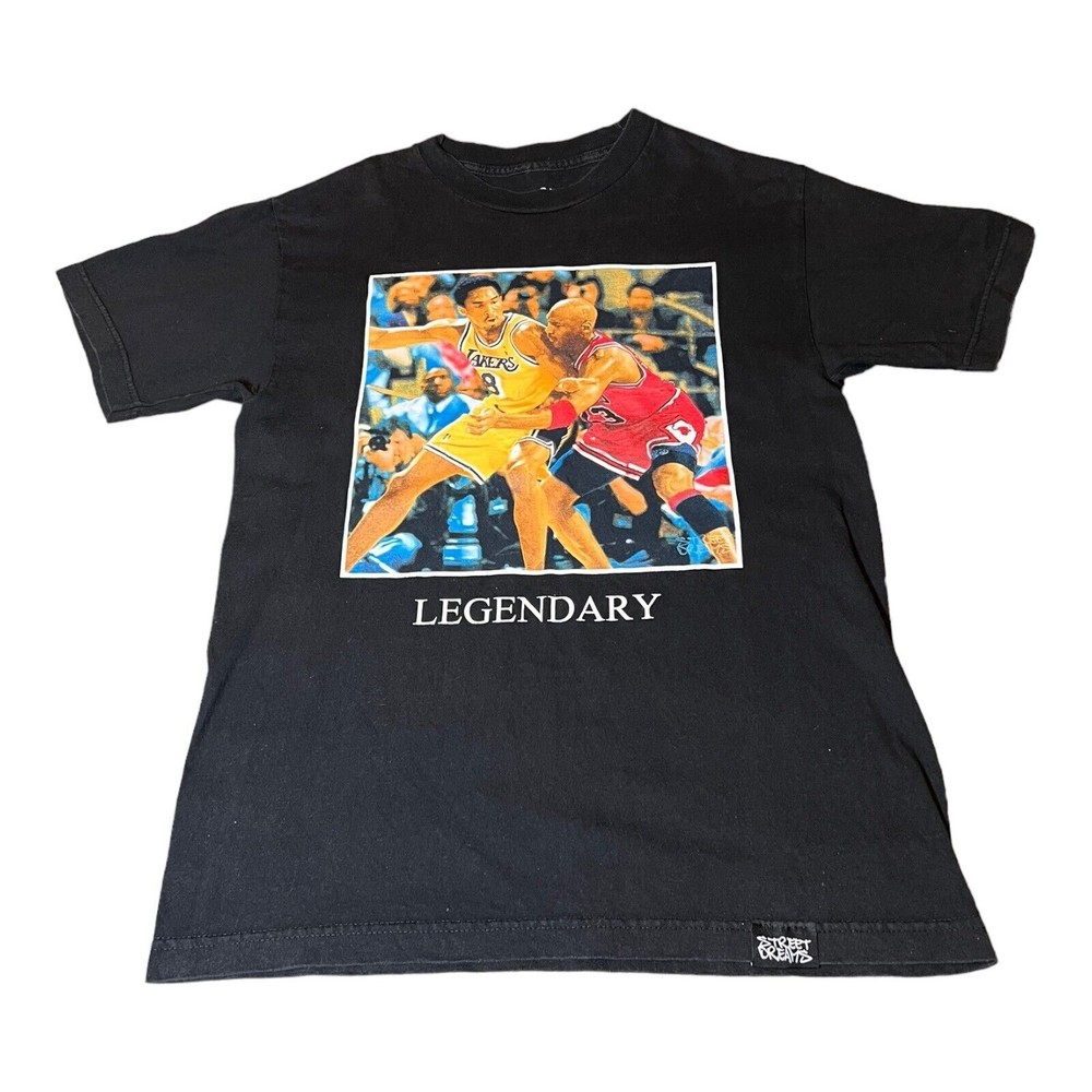 Rare Street Dreams 'LEGENDARY' Kobe vs Jordan OG Black T-shirt Men's Size Medium